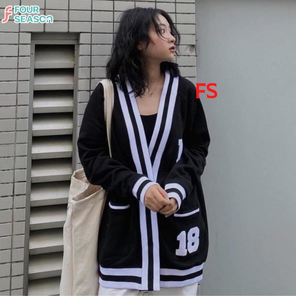 Áo khoác cardigan unisex form rộng M18 AKNC01 FS jacket nỉ bông nam nữ hottrend Hàn Quốc rẻ đẹp sang trọng