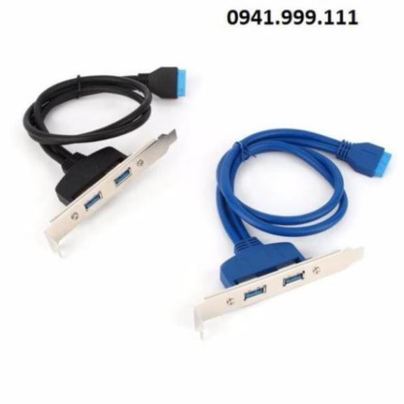 Cáp USB 3.0 ra 2 cổng dài 50cm 20 Pin cắm trong main