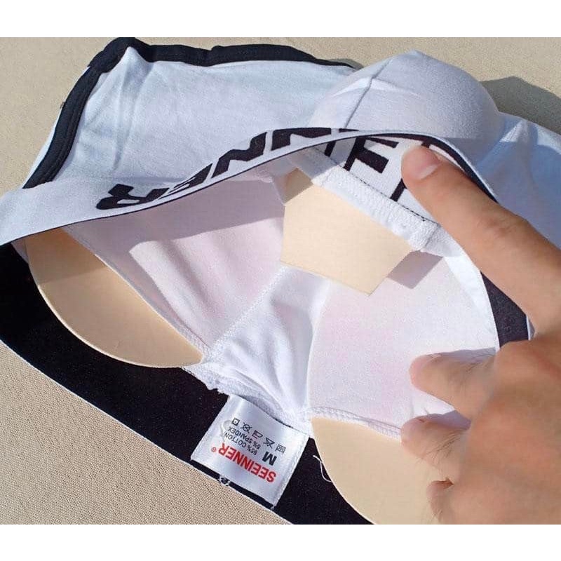 Quần độn mông nam 2in1 sịp độn mông và cu - hàng chính hãng SEEINNER nhập khẩu - Sịp lót đùi boxer độn mông và ciu QDMS4
