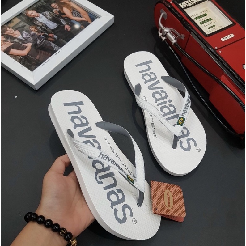 Kẹp tông mùa hè đi biển có hoạ tiết chữ dập vân, Kẹp tông xỏ ngón thời trang giới trẻ btshop từ 38 đến 42