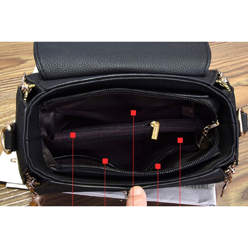 ( MUA TÚI TẶNG TAI NGHE )Túi xách nữ thời trang khóa hình tròn-TXC 298 | BigBuy360 - bigbuy360.vn