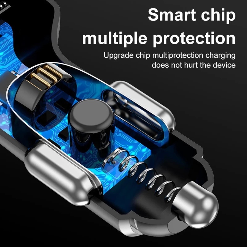 Tẩu Sạc Nhanh 30W PD 2.4A Hai Cổng USB Cho Điện Thoại