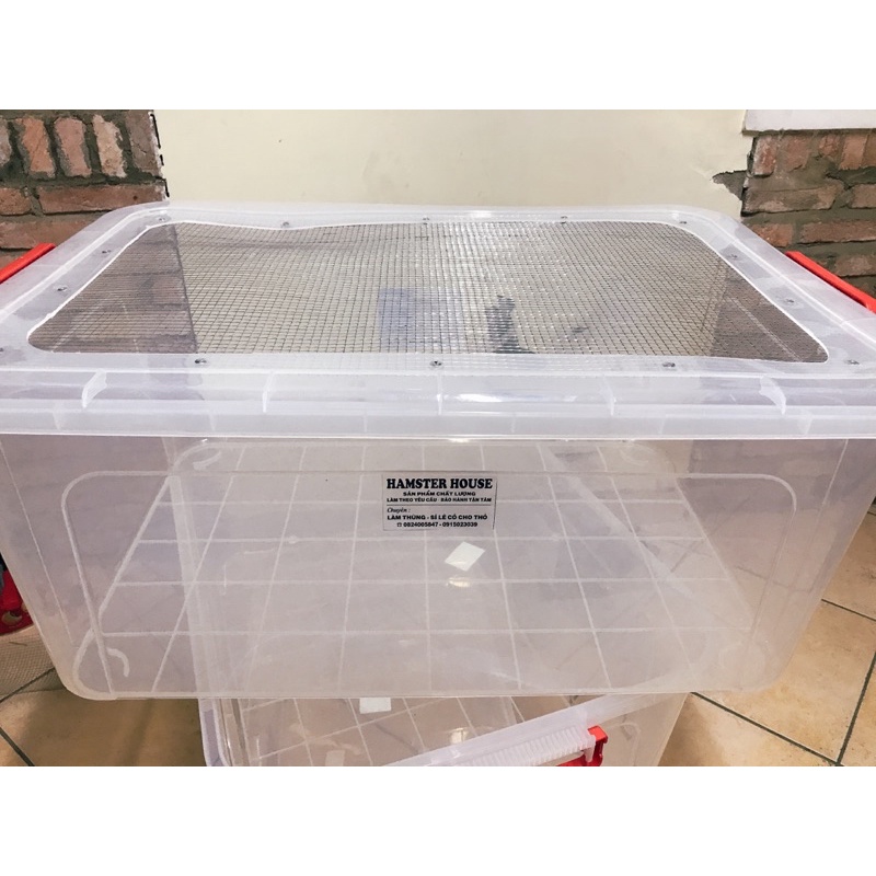 thùng nhựa 90l nắp lưới