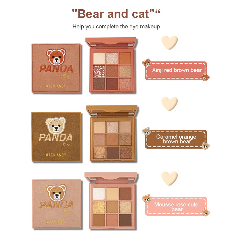 (Hàng Mới Về) Bảng Phấn Mắt Mkadandy 9 Màu Tông Lì Trang Điểm Tự Nhiên | BigBuy360 - bigbuy360.vn