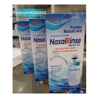 Bình rửa mũi NasalRinse + 10 gói muối NasalRinse