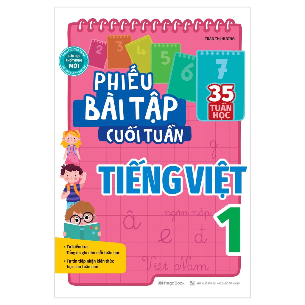 Sách Phiếu bài tập cuối tuần Tiếng Việt Lớp 1 (Tặng khóa học tiếng anh online) - MGB