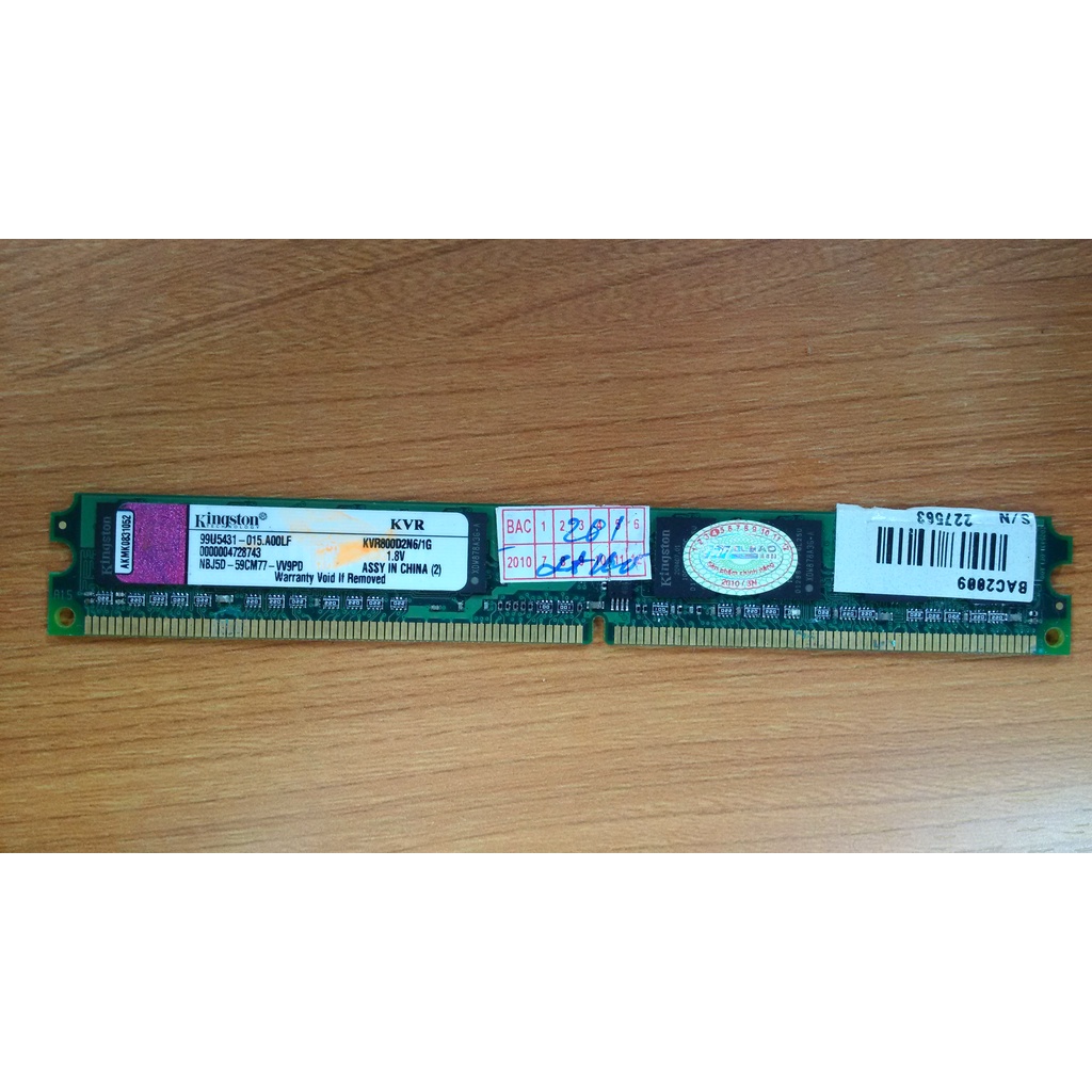 Ram PC: Kingston DDR 1GB