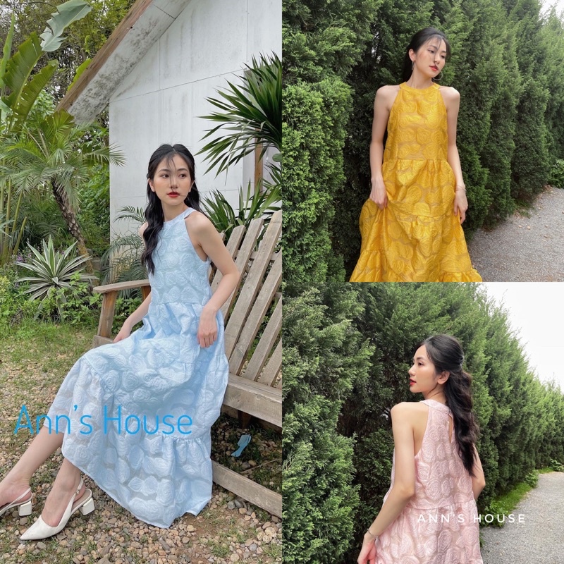 váy oganza hoa nổi