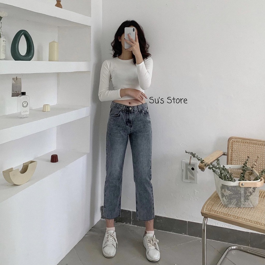 Quần jean tag MT trơn màu đậm Q215 SUSTORE