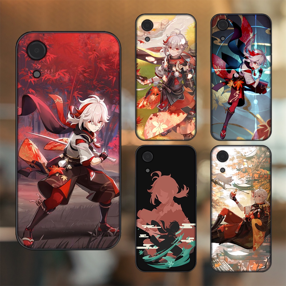 Ốp lưng Samsung A03 Core viền đen in hình Kazuha Genshin Impact