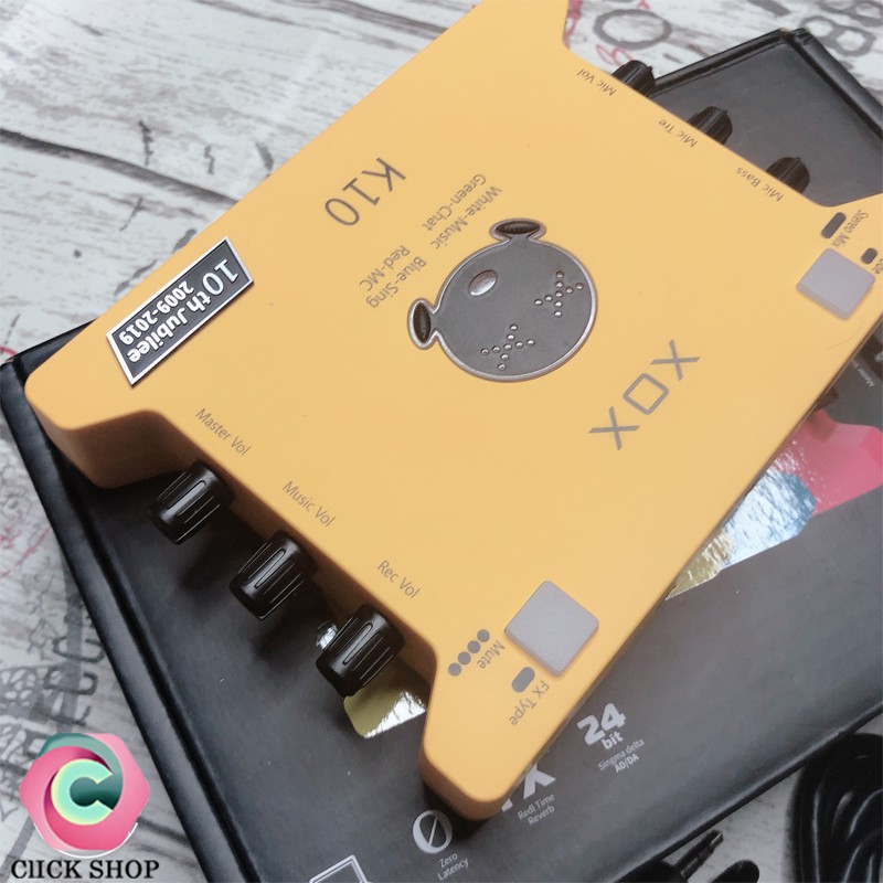 Sound card k10 2020 phiên bản mới phù hợp cho tất cả các dòng mic thu âm