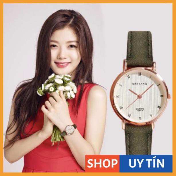 [Hàng Cao Cấp] - Đồng hồ nữ MSTIANQ dây da lộn 5 màu siêu xinh | BigBuy360 - bigbuy360.vn