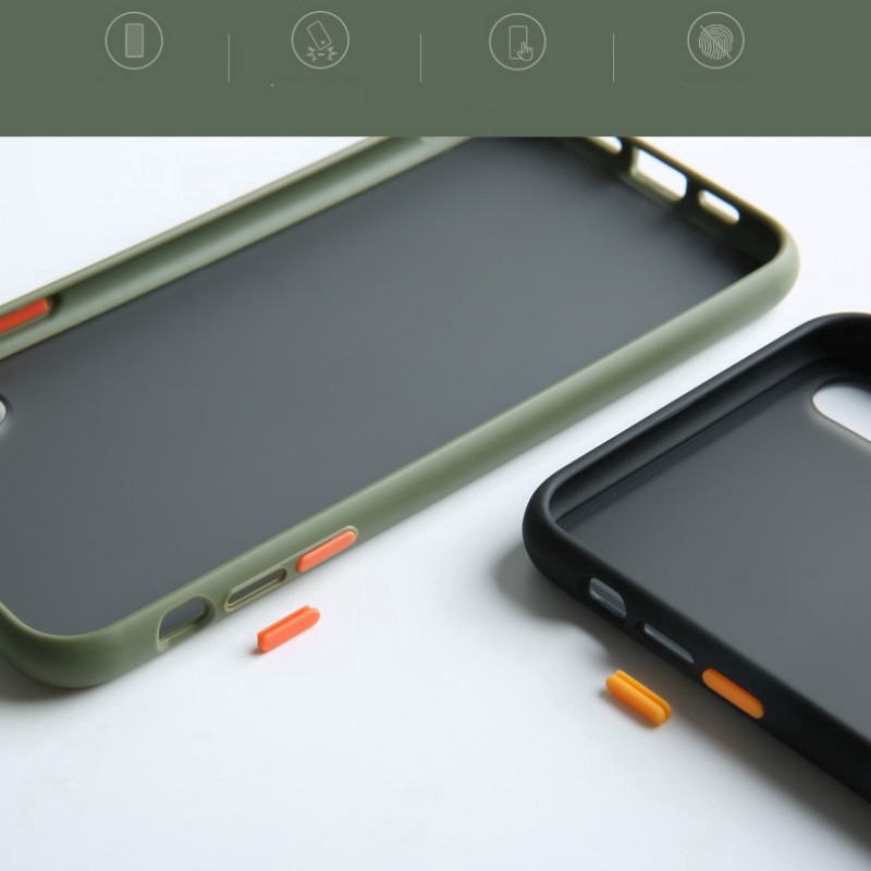 Xiaomi Redmi Note 9S 8T 8 9 7 Pro Translucence Skin Feel Color Button Phone Case