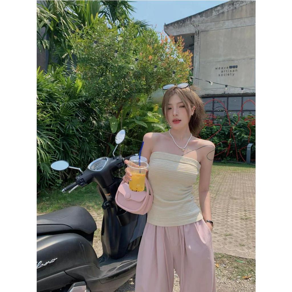 Áo Sweater Sát Nách Dáng Ôm Thiết Kế Quyến Rũ Cho Nữ