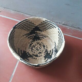 Giỏ cói cải hình trám