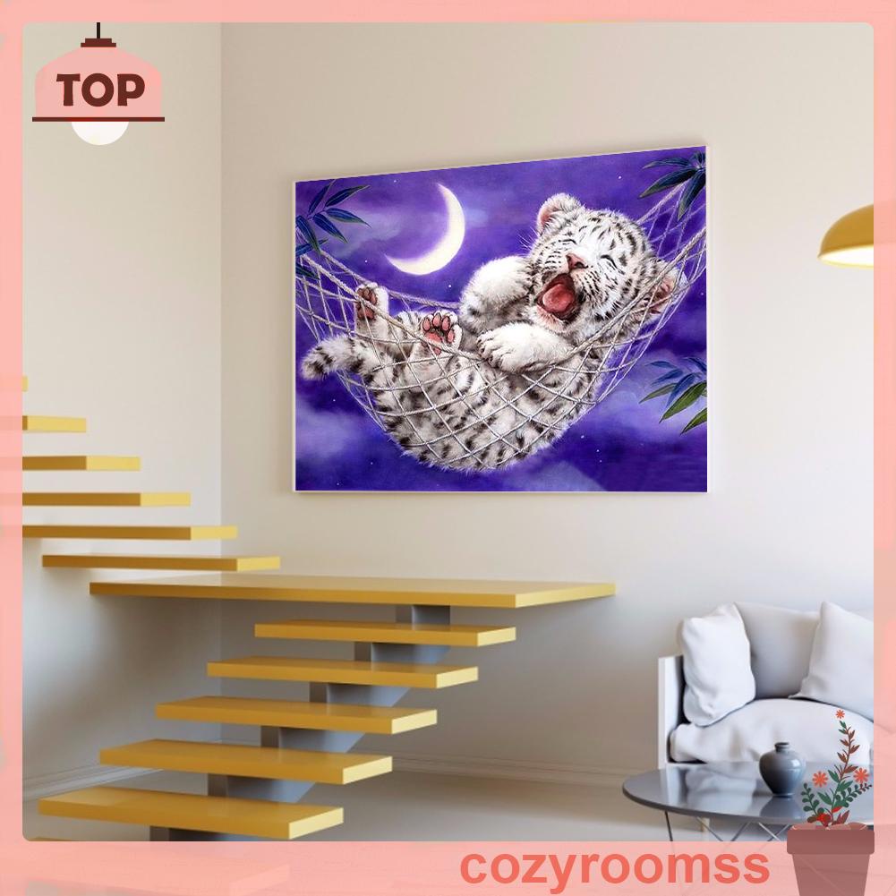 Tranhđính đá đầy đủ dụng cụ 5D DIY hình vẽ hổ con