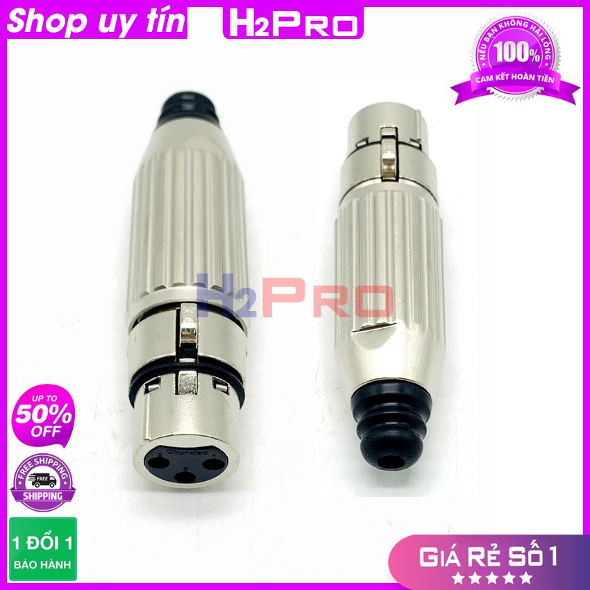 Đầu rắc canon đực-cái H2Pro cao cấp, giắc canon đực-cái hợp kim-truyền tín hiệu tốt (1 chiếc)