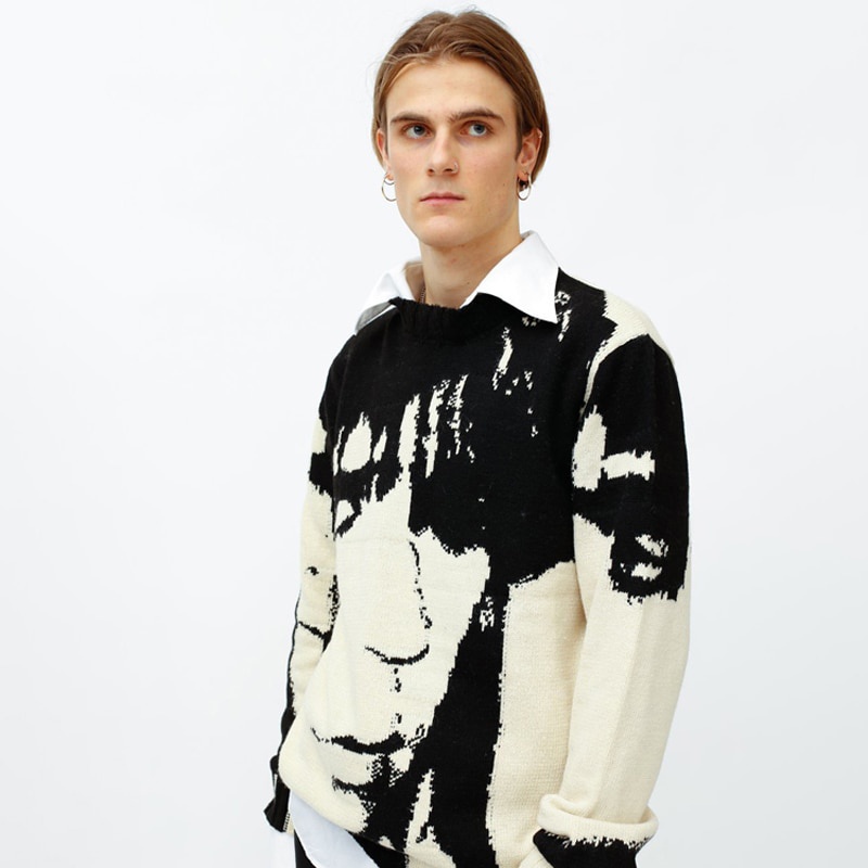 Áo sweater Dệt Kim In Hình Chân Dung anime Nhật Bản Phong Cách harajuku Thời Trang Mùa Thu 2021 Cho Nam