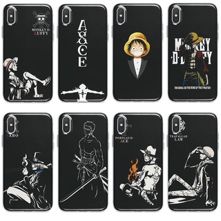 Ốp điện thoại silicon họa tiết one piece cho iPhone X 6 6s 7 8 Plus 5 5s SE