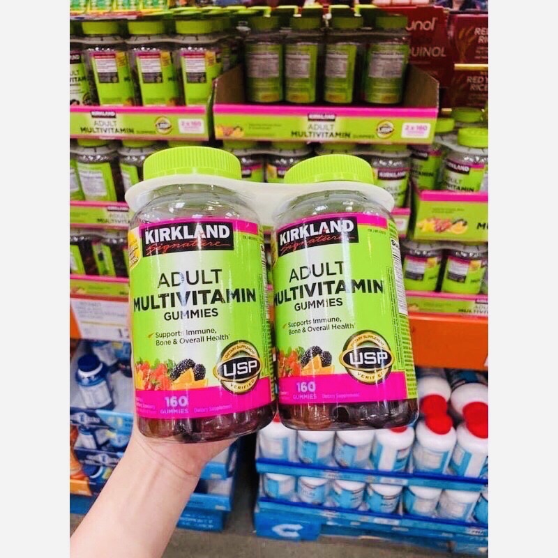 KẸO DẺO BỔ SUNG VITAMIN ADULT MULTIVITAMIN GUMMIES 160V CỦA MỸ