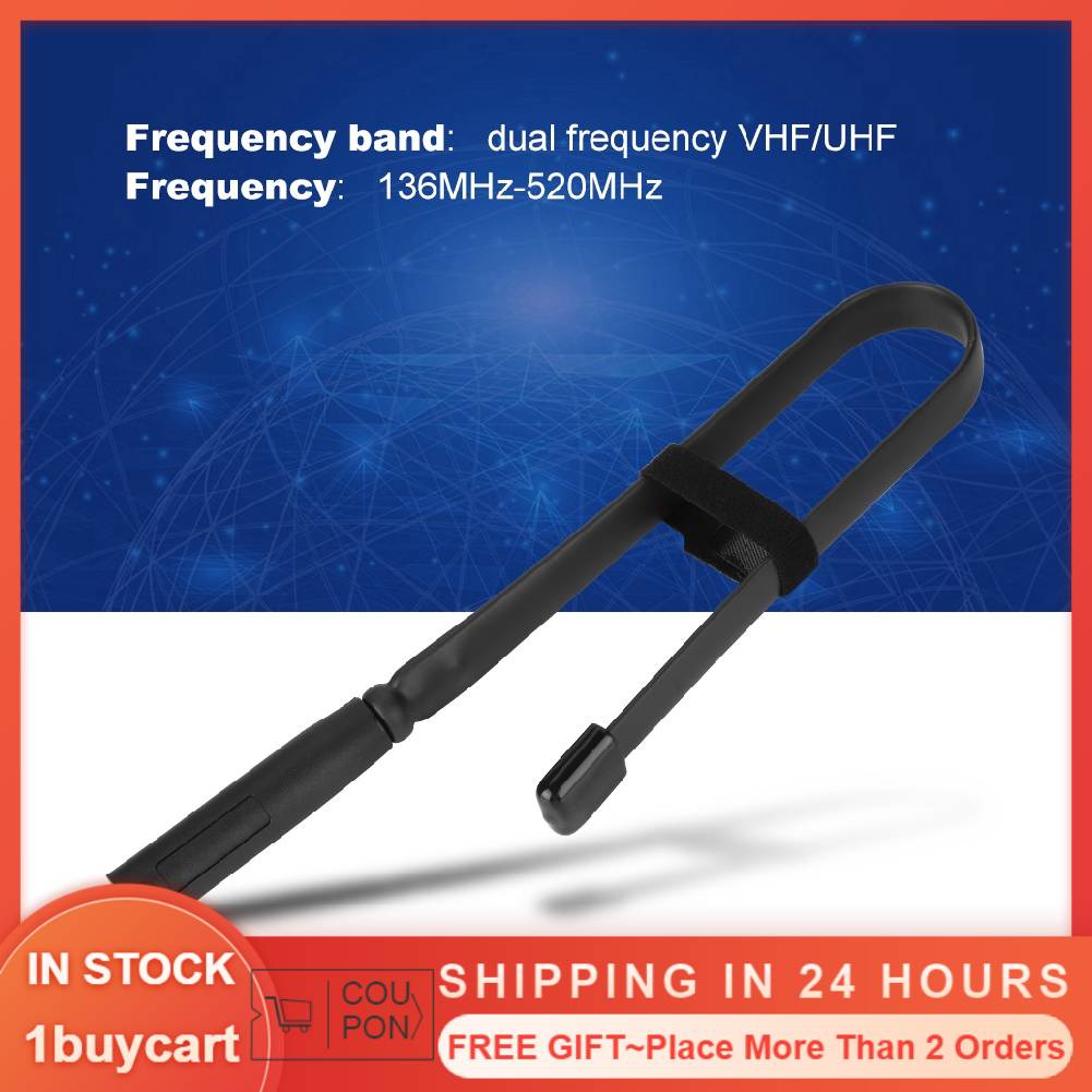 Anten SMA VHF/UHF 136-520MHz cho bộ đàm Walkie Talkie