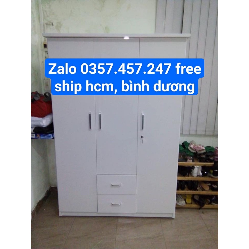 Tủ quần áo nhựa Đài Loan 3 cánh Free Ship Hồ Chí Minh và Bình Dương