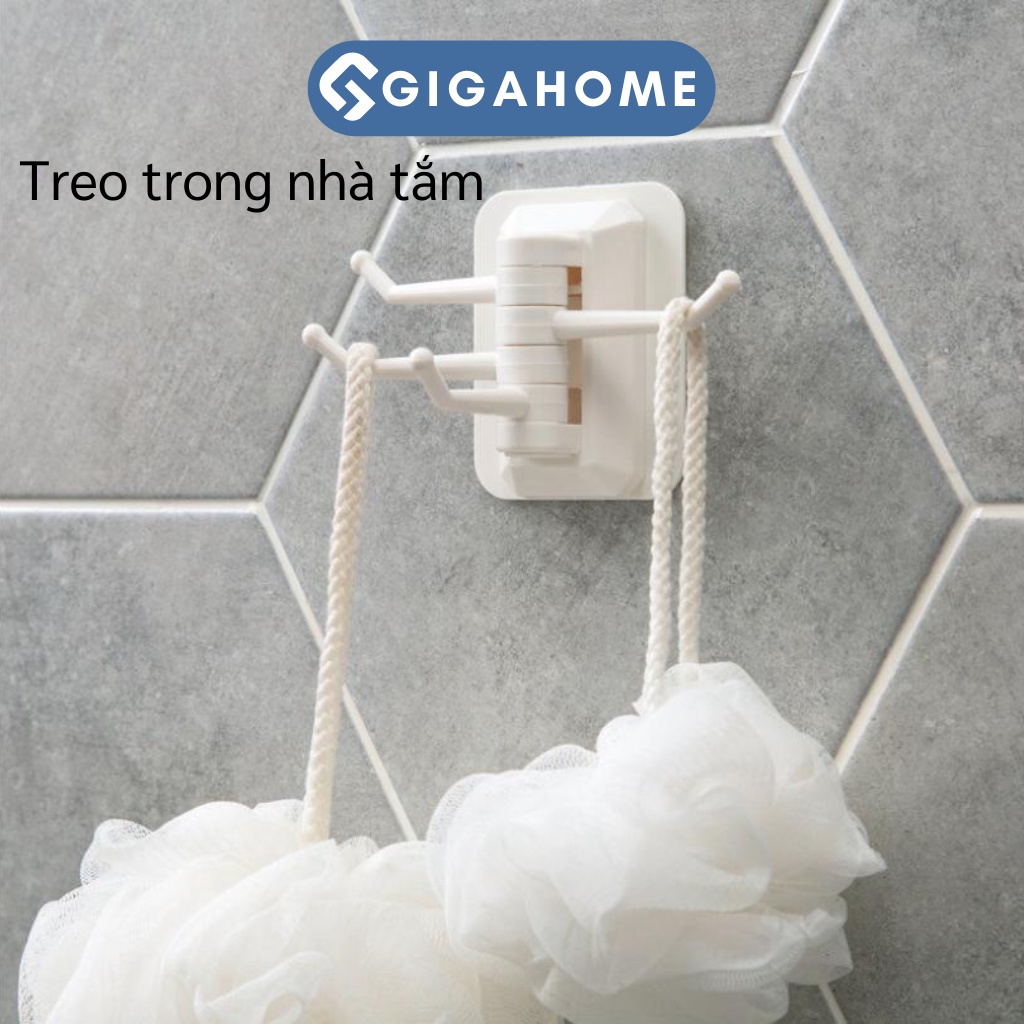 Móc Dán Tường Treo Quần Áo, Chìa Khóa 4 Chấu GIGAHOME Xoay Tiện Dụng 8611