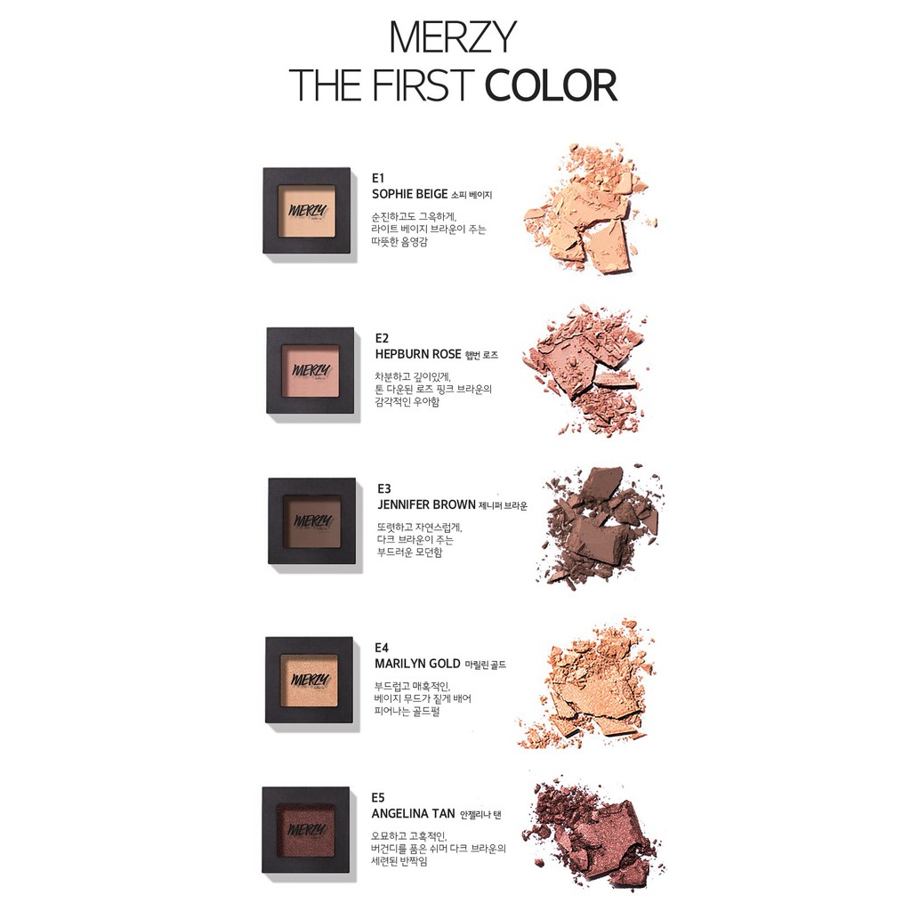 Phấn mắt Merzy The First Eye Shadow E2 - Hepburn Rose 2,2g