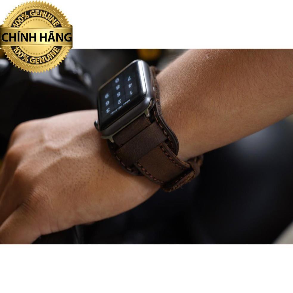Dây đồng hồ da bò nâu đất RAM BUNDSTRAP B1 cho Apple Watch cực đẹp (Tặng Khóa + Cây thay dây + 2 chốt) .