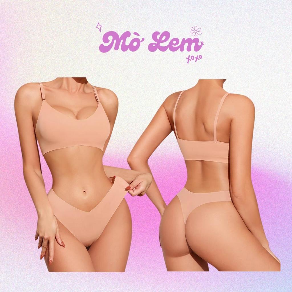 Set đồ lót sexy gồm bra và quần lọt khe không lộ viền thoải mái, chất thoáng mát | Mờ Lem Bodycare