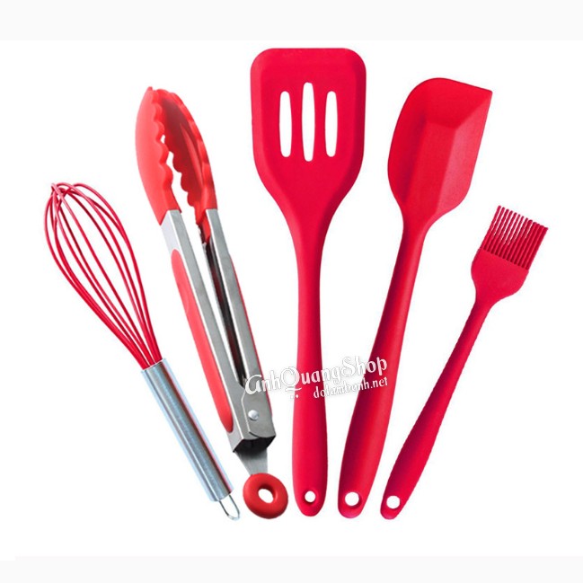 BỘ PHỚI CHỔI SPATULA KẸP BÁNH 5 MÓN