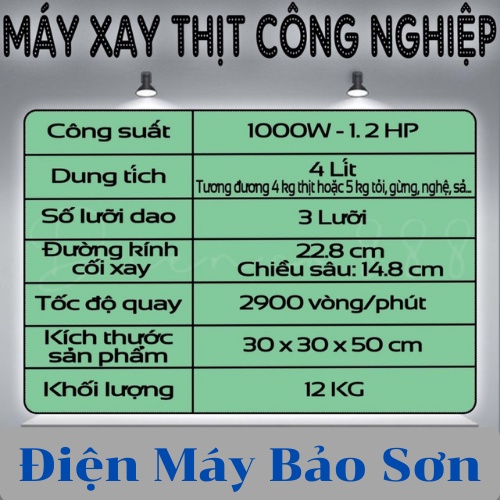 Máy Xay Thịt Giò Chả Đa Năng Inox Công Suất 750W - 1000W Tặng 1 Que Đánh Ruốc