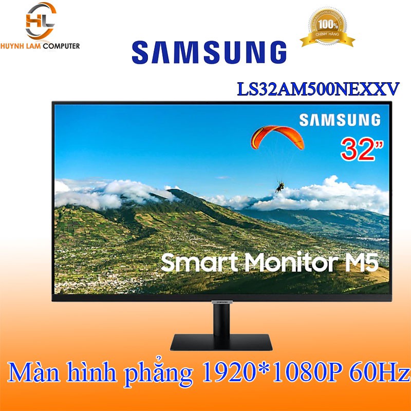 Màn hình máy tính 32inch SamSung LS32AM500NEXXV thông minh FullHD 1920*1080p 60Hz VABluetooth có Loa - Hãng phân phối