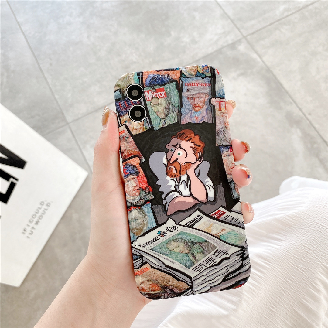 Ốp Lưng Nhựa Mềm In Hình Tranh Sơn Dầu Độc Đáo Cho Iphone12 Mini 11 Pro Max 7 / 8plus Se2020 X / Xs Xr Xsmax | BigBuy360 - bigbuy360.vn