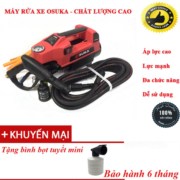 Máy rửa xe OSUKA-Công suất 1500w-Bảo hành 6 tháng