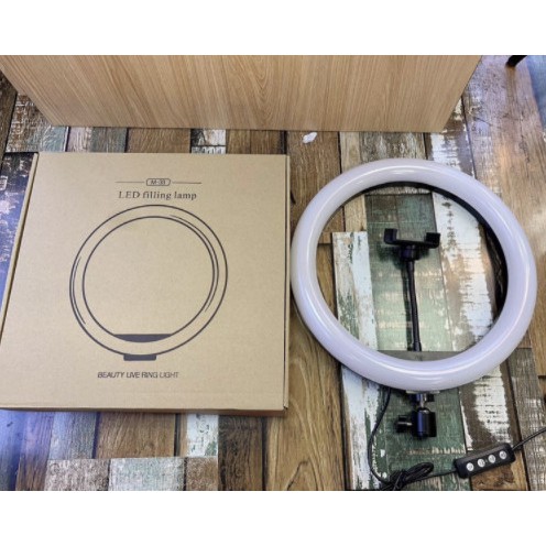Đèn Livestream, đèn chụp ảnh, 26cm 30cm 36cm đi kèm Chân đỡ đèn bằng sắt dài 2m1 nhập khẩu mới 100%