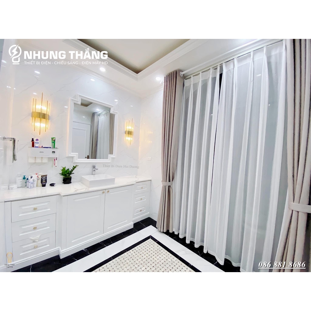 Bộ 2 Đèn Gắn Tường Cao Cấp Decor DT-3888 - Sử Dụng Đui E14 - Trang Trí Trong Nhà , Cầu Thang , Hành Lang - Kèm 4Bóng Led