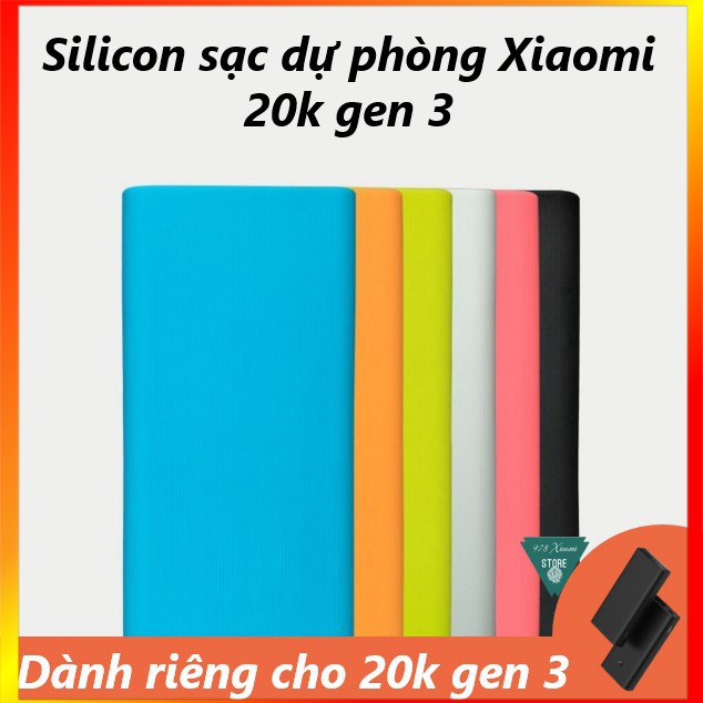 BAO SILICON SẠC DỰ PHÒNG Xiao.mi 20.000 GEN 3 - VỎ BẢO VỆ SILICON SẠC DỰ PHÒNG Xiao.mi GEN 3 20000 mAh - MrPhukien