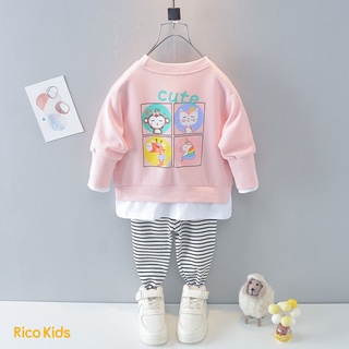 Bộ đồ thu đông Pony bé gái từ 8kg in hình ngộ nghĩnh mẫu mới mã YH186