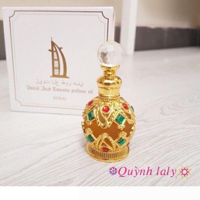 [Giá sỉ tận gốc] Tinh dầu nước hoa Dubai chai đính đá vương miệng 15ml