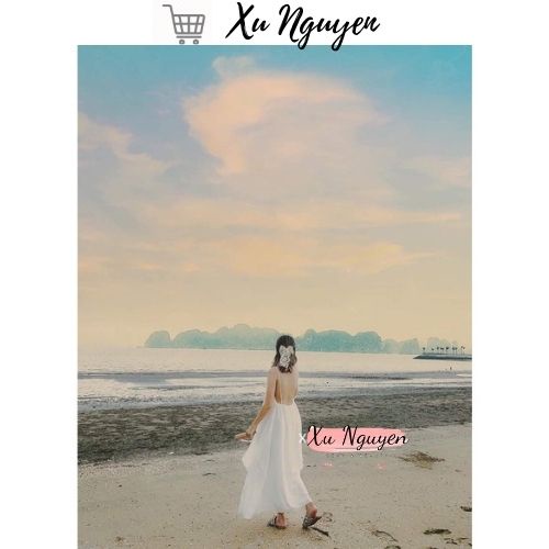 Maxi đi biển hai tầng hở lưng ♥️ Váy maxi sang chảnh quyến rũ kèm video va hình ảnh khách mặc