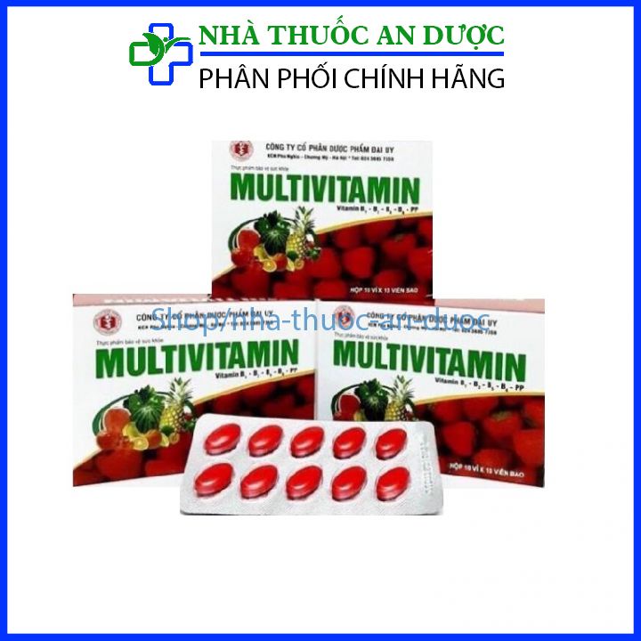 Multivitamin Đại Uy bổ sung vitamin, giúp tăng cường sức đề kháng, tăng miễn dịch – Hộp 100 viên