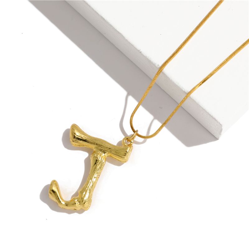 Vòng Cổ Choker Bằng Hợp Kim Mặt Chữ Cái Và Cây Tre Thời Trang Cho Nữ