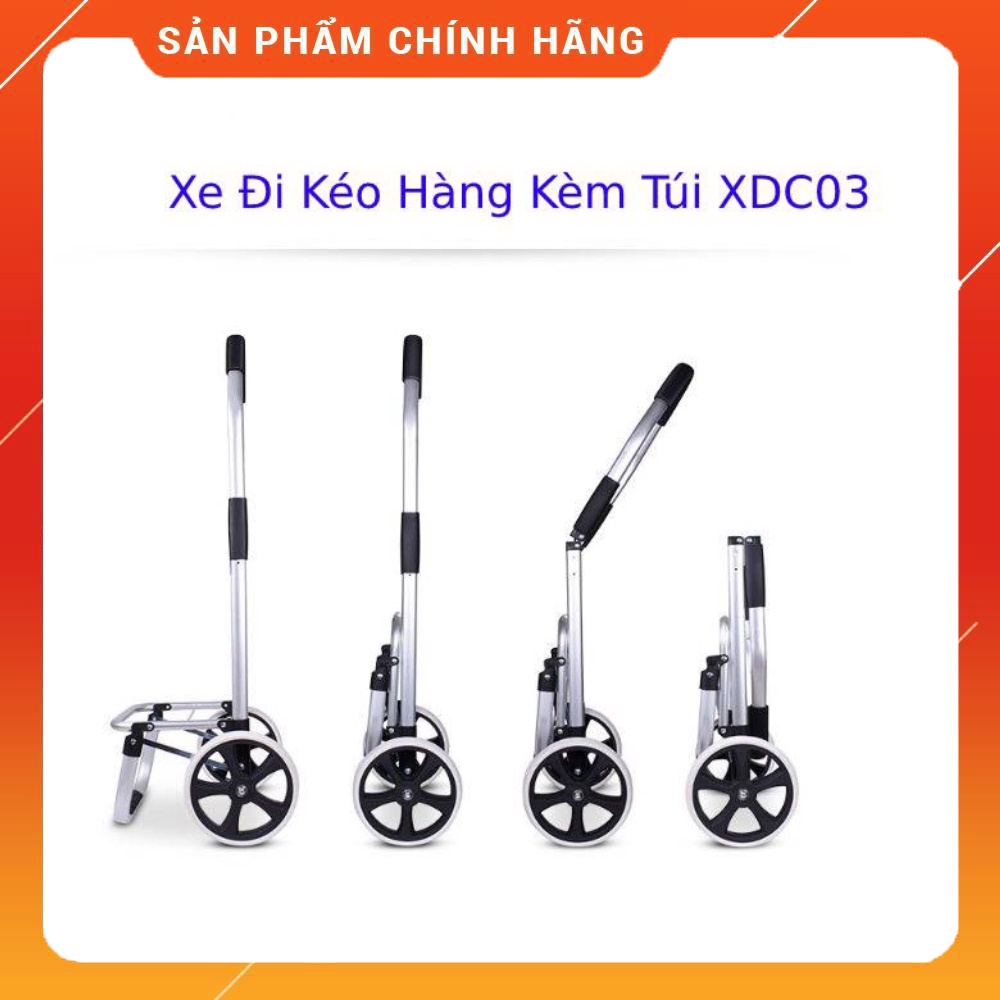 Xe kéo hàng có túi mẫu mới XDC03