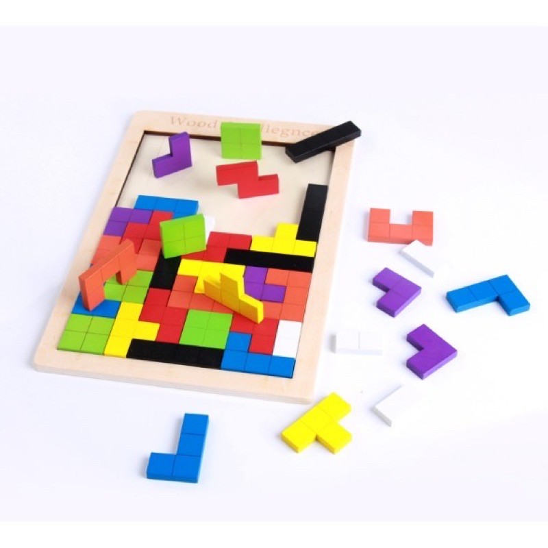 Bảng ghép hình Montessori phát triển tư duy cho bé- Bảng ghép hình bằng gỗ phát triển trí tuệ cho bé- Shop Tí Hon