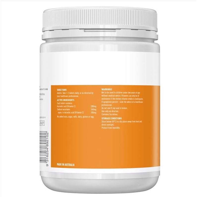 Viên C Nhai Vitamin C 500mg 500 viên, Viên Nhai Zinc Healthy Care Tăng Đề Kháng, Làm Sáng Da 500 viên