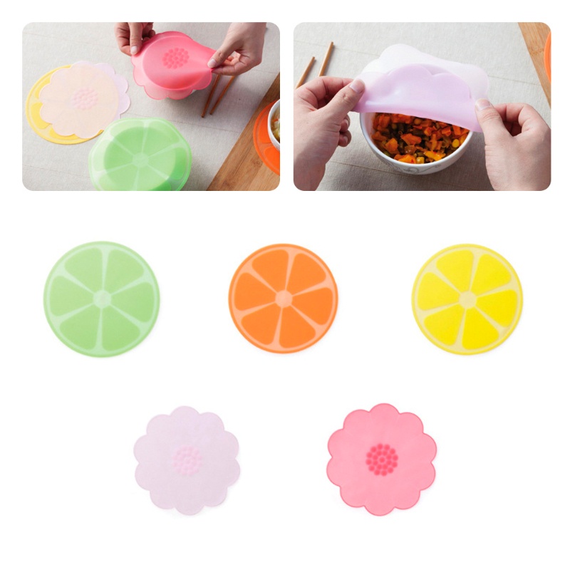 Nắp Nhựa Đậy Thực Phẩm Bằng Silicon Thiết Kế Dễ Thương Cho Lò Vi Sóng / Tủ