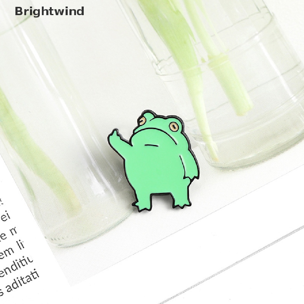 Ghim cài hình ếch tráng men trang trí cổ áo/ quần áo/ balo cho nữ