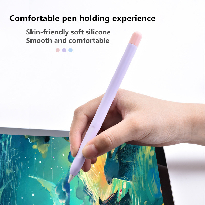 Vỏ Bảo Vệ Bút Cảm Ứng Apple Pencil 2 Màu Sắc Tương Phản Bằng Silicon Chống Trượt