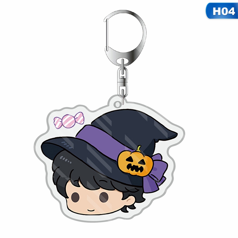 flowersqueen Móc Khóa Acrylic Hình Cá Hoạt Hình Đáng Yêu